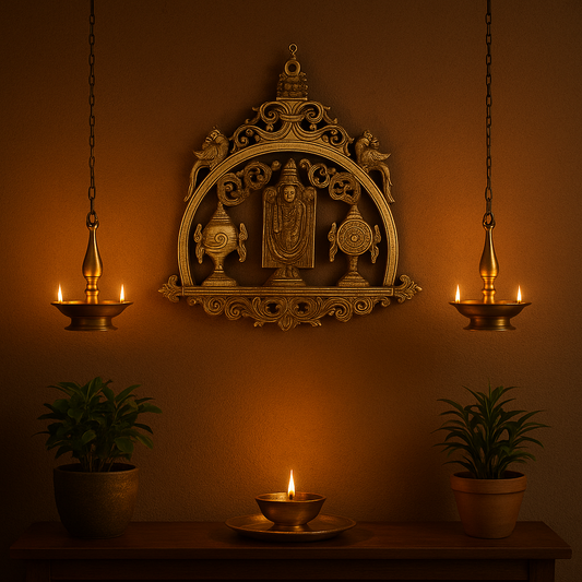 Lord Venkateshwara Brass Wall décor