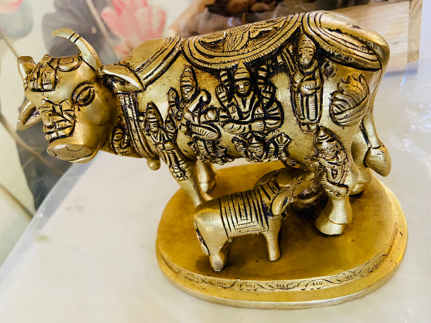 Chola Brass Kamadhenu Cow