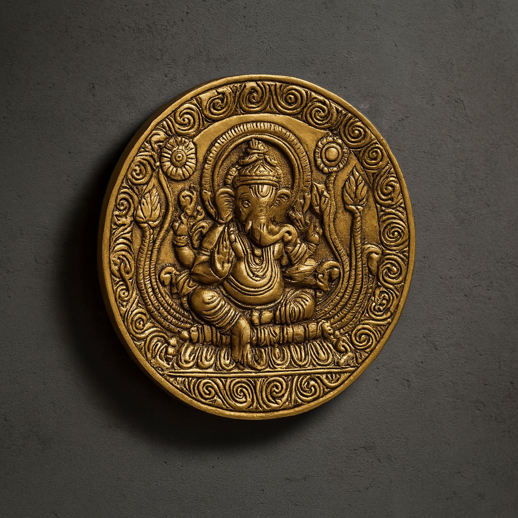 Ganesha Brass Plate wall décor