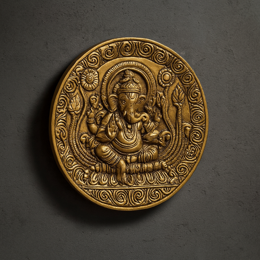 Ganesha Brass Plate wall décor
